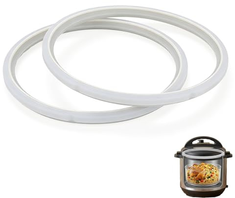 Zlokdraxy Anillos de Sellado de Silicona compatibles con ollas a presión Instant Pot de 6 Cuartos de galón, Piezas de Repuesto para IP, Paquete de 2