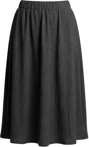 Van Der Rich ® - Gonna Estiva Svasata a Vita Alta in Tessuto Strutturato Lunghezza Midi - Donna