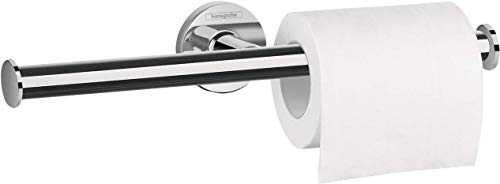 hansgrohe Logis Universal Toilettenpapierhalter (Badzubehör für 2 Rollen, ohne Abdeckung) Chrom