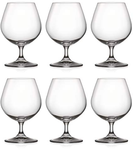 Barski Brandy - Snifter - Clear - Glass - Set of 6 Glasses Made in Europe - 16 oz.