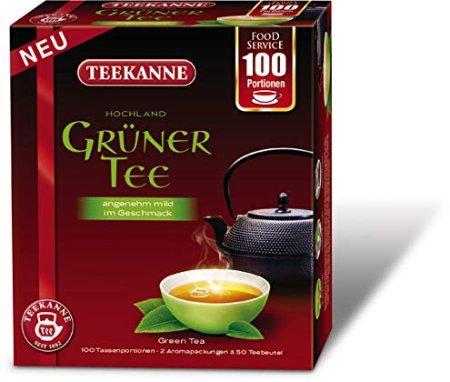 Teekanne Grüner Tee Hochland, 100 Beutel à 1,5 g, Sie erhalten 1 Packung mit 100 Beutel
