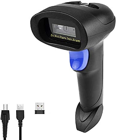 NetumScan Kabelloser CCD Barcode-Scanner, USB, automatischer Barcode-Leser, kompatibel für PC, Mac- und Windows Laptops NSL6