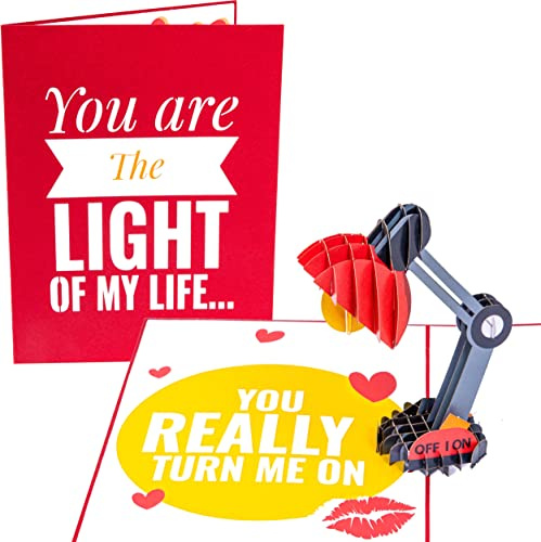 PopLife Naughty Light of My Life 3D pop up-kort – alla hjärtans dag, grattis på födelsedagen, årsdagsöverraskning, bara för att – för make, till fru, till flickvän, för pojkvän, för honom, för henne