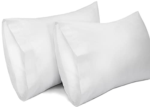 Lirex Örngottsset 2-pack, 40 x 60 cm, 100% bomull, andningsbara örngott, mjuka och sköna kuddöverdrag, vit, Oeko-Tex-certifierad