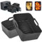 Silicone Air Fryer Liners for Ninja Foodi Air Fryer AF300UK, 2Pcs Ninja Foodi Dual Zone Air Fryer Accessories, Reusable Silicone Dual Basket Air Fryer Liner 7.6L