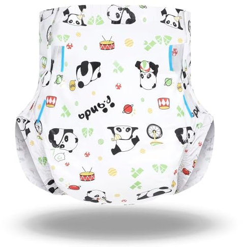 Landofgenie Windel Erwachsene Gedruckte Windel Inkontinenz Unterwäsche Große Overnight Windeln Mit Tabs 10 Stücke (Große 36-46)