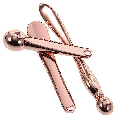 minkissy 3 St ansiktskräm ögonkräm pinne ögonmakeup scoop metall skrapverktyg mini hudvårdsverktyg ögonkrämer sminksked ansiktskräm sked utgöra gräddsked Alloy applikator Sminkverktyg