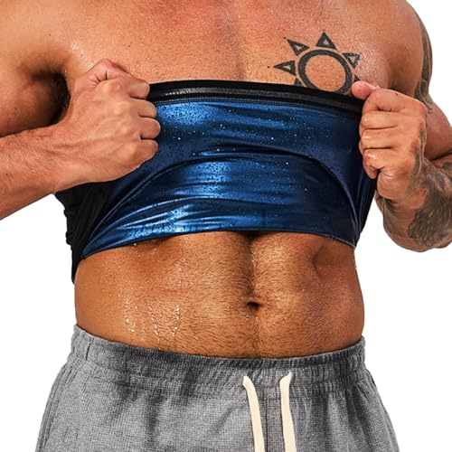 Cintura snellente per gli uomini per la zona inferiore del ventre grasso sauna tuta cintura pancia stomaco avvolge cintura dimagrante taglie forti, nero, Small