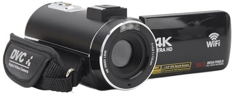 4K Videokamera, 56 MP Wifi IR Night Vision Vlogging Kamera, 18X Digital Zoom 3,0 Tum IPS Pekskärm Med Webbkamera, HDMI, Extern Mikrofon - Stöd För Vlogg