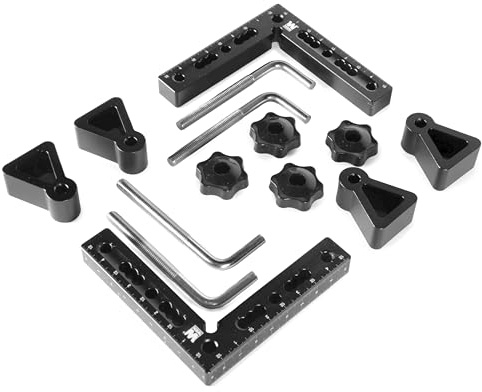 WEN 4.5-Inch 90-Degree Precision Positioning Squares and Setup Blocks with Laser-Etched Scales (ME900L)