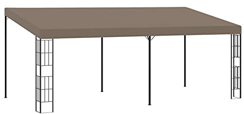 ARKEM Gazebo a Parete 6x3 m Talpa in Tessuto,Gazebo Pergola Con Telo Impermeabile Richiudibile E Struttura Rettangolare In Acciaio Inossidabile Ad Alta Densità, Per Arredo Giardino, Terrazzo e Attivit