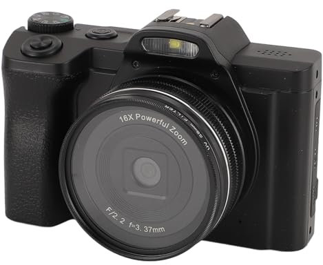 5K Digitalkamera für Fotografie, Autofokus Vlogging Videokamera für YouTube, 48 MP 16 facher Digitalzoom Reisekamera mit 3,5 Zoll Bildschirm, UV Filter, Kabellose Wiedergabetreue