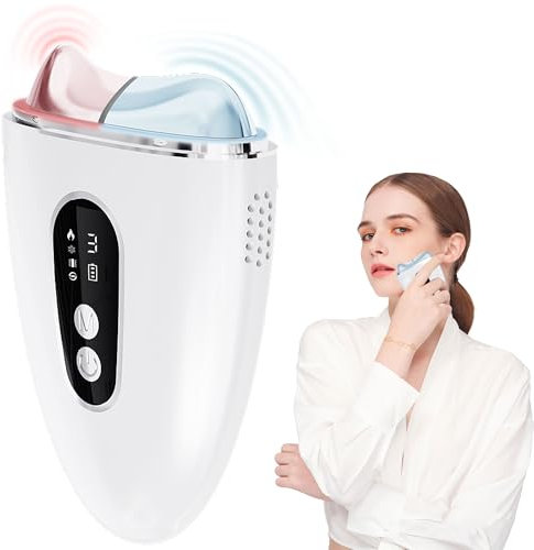 Massaggiatore viso Ems Gua Sha Massaggiatore viso elettrico Gua Sha con impacco freddo, impacco caldo e funzione di vibrazione