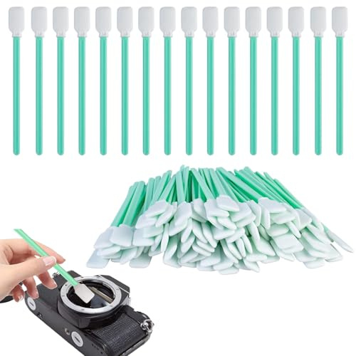100 bastoncini di pulizia in schiuma, tamponi di cotone lunghi, tamponi di cotone sterili, tamponi di cotone, tamponi di cotone per la pulizia delle lenti a getto d'inchiostro