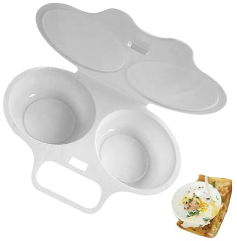 Cuiseur À Vapeur Pour Œsufs – Chaudière À Micro-ondes À 2 Cavités, Machine À Cuire Les ufs Durs | Rapide Pour Sandwich Petit Déjeuner Gâteau De Maïs Oeufs Au Plat Préparation De Repas Outil De Cuisine
