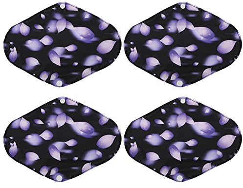 Assorbenti riutilizzabili in tessuto mestruale, lavabili, traspiranti, assorbenti, per uso quotidiano, in tessuto al carbone di bambù, 4 pezzi, 18x25 cm (Z04)
