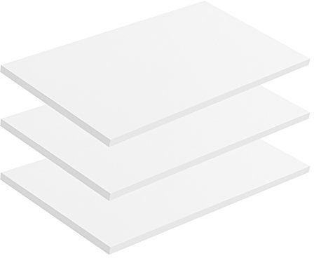 mokebo® Einlegeböden für Schränke aus Holz 'Die Einleger' in weiß, Mehrzweckschrank, Aktenschrank oder Dielenschrank in 57x1.50x29.50 (B/H/T in cm)