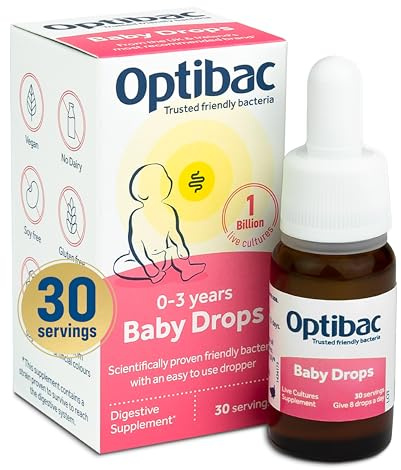 OptiBac Für Dein Baby | 1 Mrd Bakterienkulturen | Natürliches Nahrungsergänzungsmittel | 1-Monatspackung | Tropfen