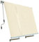 Tenda da sole a caduta con Bracci Avvolgibile impermeabile Beige copertura in poliestere 280 gr/mq (Beige, 250x250 cm)