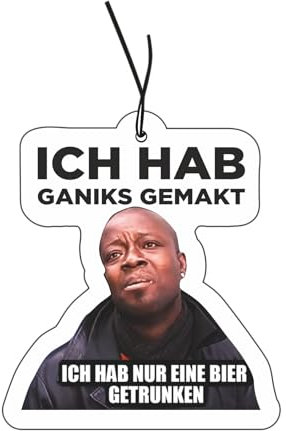 CME.Promo 2x Duftbaum Mit Ich Hab Ganiks Gemakt Motiv, Lustig Auto Duftspender, Tuning Car Air Freshener, Duftanhänger Set