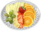 2 runde Obsttabletts – runde Servierplatte, Snack-Servierplatte aus Acryl | Teller, Dessertteller, Pizzateller, Kuchenteller, Obst, klare runde Partyplatte für den Heimgebrauch