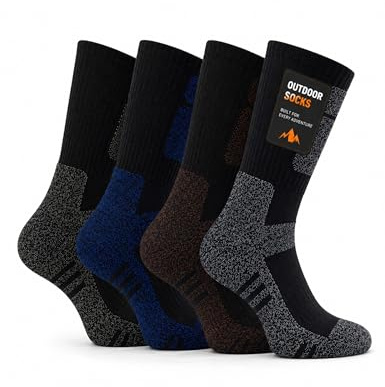 Basic Treasure Calcetines Senderismo Antiburbujas, Colores Variados, 39-42
