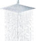 Pommeau de douche carré en acier inoxydable - Pommeau de douche encastrable à économie d'eau - Buses anti-calcaire - 40 x 40 cm