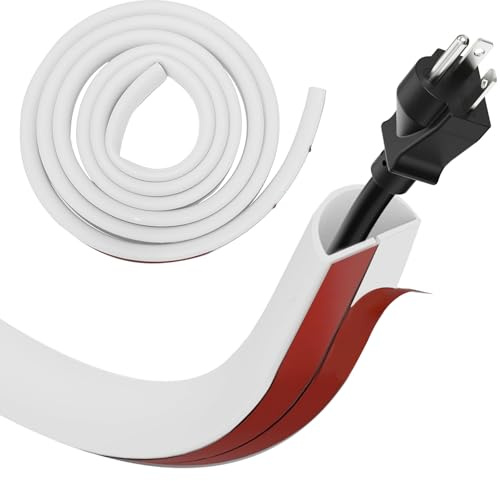 Hengrongshen Kabelkanal, 3mx1.5cm Kabelkanal Aussenbereich Einfach zu Schneiden und zu Montieren Kabelbrücke Boden, kabelkanal Ecke für Büros,Wohnungen,Lagerhallen,Hotels,usw (Weiß)