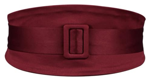Maxtonser Cintura corsetto alla moda per abito cintura larga cintura decorativa in vita Cincher regolabile a doppio strato cintura per maglione bordeaux