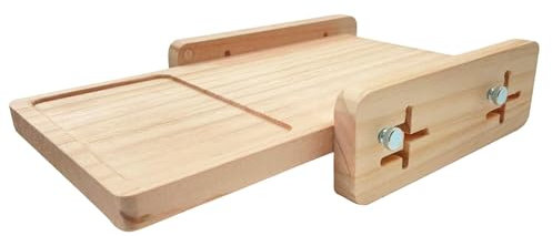 Zuasdvnk Tabla de cortar pan, guía horizontal para cortar pan con bandeja para migas, accesorios para hornear pan, tabla de cortar pan ajustable para el hogar y restaurante