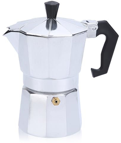 YHSKJCD Cafetière Italienne - Cafetière Moka - Cafetière Italienne en Aluminium 3 Tasses - Pour Cuisinière à Gaz et Électrique - 150 ml