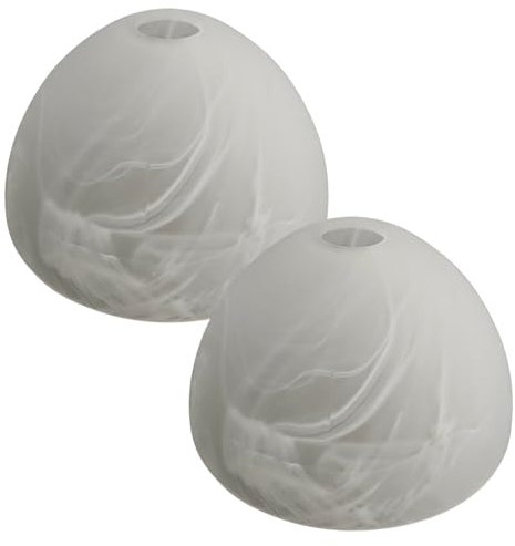 Lot de 2 abat-jours pour lampe de table, lampadaire, abat-jour E14, diamètre : 17 cm, abat-jour de rechange, en verre, pour lampe suspendue, 2 abat-jours Prestige