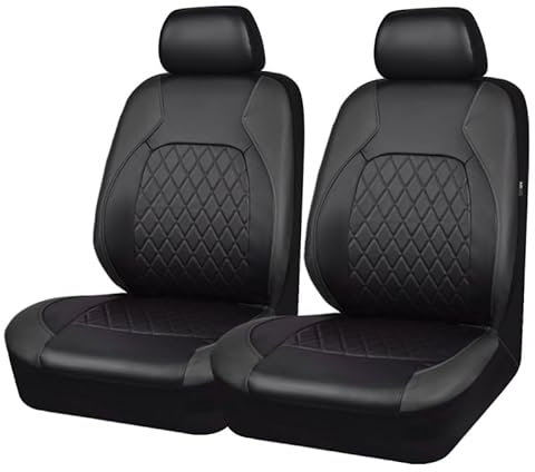 WSDUILA Car Seat Covers Front Pair for Dacia Duster 2018-2022 2023 2024 2025, Universal Fit For Most Cars, Seat Protectors Easy Clean,A Black