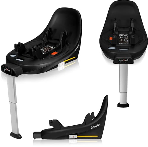 LIONELO Moxie i-Size Base Barnstol Bas för Moxie i-storlek | ISOFIX och Stödfot, Clip-on-Montering, Display för Korrekt Installation