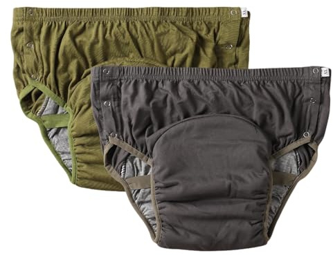 Paquete de 2 Fundas de Tela a Prueba de Fugas para Pañales de Adultos, Ropa Interior Protectora para Incontinencia, Pantalones de Plástico Reutilizables para Necesidades Especiales
