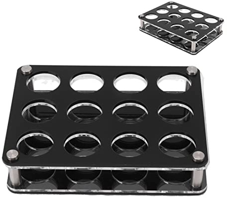 Soporte para vaso de chupito, bandeja de vidrio acrílico, bandeja para servir degustación, organizador de tazas, soporte para exhibición de vino para fiesta, Bar y hogar (Portavasos combinado de 12
