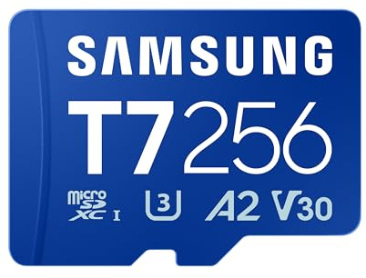 Samsung T7 Tarjeta microSD, 256 GB, UHS-I U3, Full HD y 4K UHD
