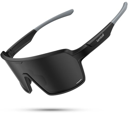 Lamicall Occhiali da Sole Ciclismo Polarizzati, [29g Ultraleggero] TR90-Telaio Infrangibile, Anti-UV400, Naselli & Aste Regolabili, Occhiali da Sole Sportivi per Uomo e Donna, per Ciclismo/Corsa