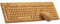 Ensemble Clavier et Souris sans Fil en Bambou, Bois Naturel, Toucher agréable, Facile à Utiliser, Fonctionnel décoratif et Original, Touches gravées dans Le Bois, Mac et PC, Azerty FR