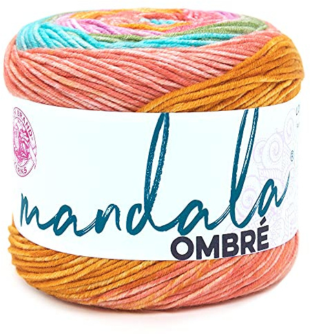 Lion Brand Yarn Company Mandala Ombre Yarn, Hilo, Tranquilo, One Skein, 315