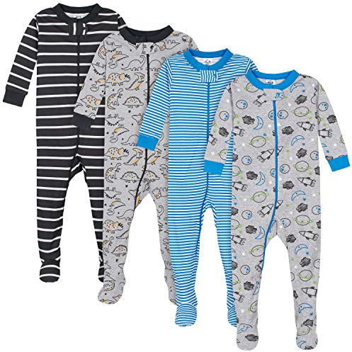 Gerber - Conjunto de pijama de 4 piezas para niños pequeños