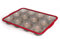 Aichoof 12 Cup Silicone Muffin Tray, Non-Stick Muffin Tins Baking Mould, Easy to use Muffin Pan(Red-Translucent Grey)
