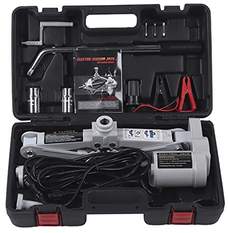 Martinetto Elettrico da Pavimento, Kit Martinetto Elettrico per Auto con Chiave per Pneumatici 3 Ton 12V 42cm di Sollevamento per Fuoristrada SUV per Auto
