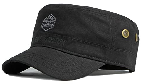 Classique Style Armée Militaire Casquette Baseball Homme Coton Réglable Sports et Loisirs Casquette (Noir)
