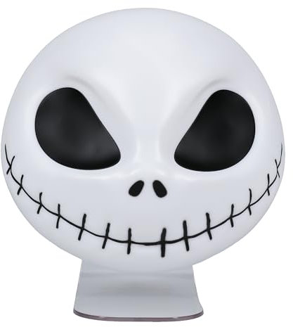 Jack Skellington Maskenlicht - Offiziell lizenziertes Disney Nightmare Before Halloween Stimmungslicht, gruselige Halloween- oder Weihnachtsdekoration, USB-Kabel enthalten - 18 cm