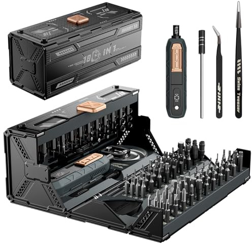 Precisionsskruvmejselset med 21 typer av 160 magnetiska bitar, JAKEMY multibits professionell laptop-skruvmejsel reparationssats för de flesta elektroniska enheter, klocka, Xbox, konsol, glasögon,