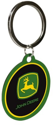 Nostalgic-Art Llavero retro, Ø 4 cm, John Deere – Logo – Idea de regalo para amantes de los tractores, de metal, diseño vintage