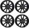 4x AUTEC Felgen Alufelgen BRIXEN 7.0x17 ET45 5x112 Schwarz kompatibel mit VW Golf VII Golf VIII T-Roc Golf VI Passat Beetle Caddy Jetta Tig