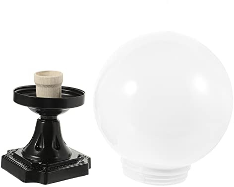 Tofficu De Repuesto Para Lámpara De Poste Esfera Luminosa Protector De Acrílico Decoración Para Jardín