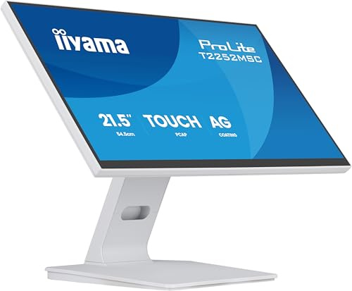 iiyama Prolite T2252MSC-W2AG 21.5 21.5 Full HD 10 Point Multitouch Capacitive Multitouch Screen DeepContrast PCAP+ HDMI DP USB3.2 7H Anti-Glare Anti-Fingerprint Coating - White